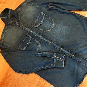 Diesel Long Sleeve Shirt *Demin Blue Rare* Mens S